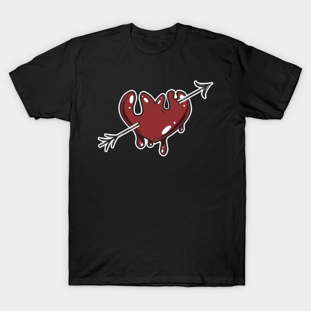 Dripping Heart Graphic T-Shirt by Its_MynnuB